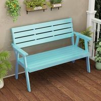 Chaise de jardin en bois moderne et confortable Park Blue, écologique, pour cours et aires commerciales