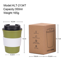 Tasse à café portable mini double paroi en PP sans BPA, anti-fuite, isolante thermiquement, avec couvercle push-pull, pour utilisation en voiture