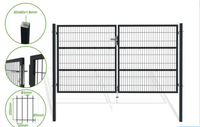 Portail de jardin à double battant en treillis certifié CE, faible entretien, anti-corrosion, pour ferme et villa