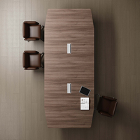Grande table de conférence modulaire en bois - Mobilier de bureau commercial moderne pour bureau à domicile, école, atelier, pour 4 à 12 personnes