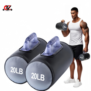 CZFIT 2026 NEW Hot Sales Pair Outdoor Home Fitness Portable Travel Foldable Adjustable Anti-smashing Water-filling PVC <b>Dumbbell</b> - Product Image 1
