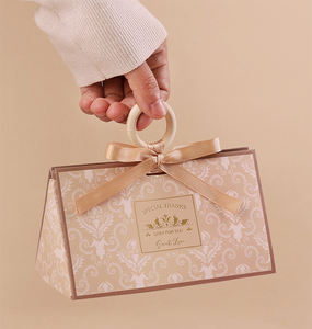 Piccolo invito di lusso per feste bomboniere confezione dolce regalo di nozze scatola di cioccolato con nastro - Product Image 4