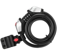 Antivol de vélo lumineux à 4 chiffres, cadenas à code pour vélo, cadenas à combinaison pour vélo avec LED