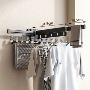 Indoor Rotating Expandable Bathroom White Steel Foldable Laundry Clothes Rod Hanger <b>Hook</b> <b>Pole</b> Rack for Clothes White Hanger Shop - Product Image 4