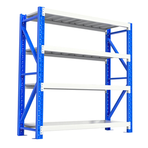 Estantería de Almacén de Acero Laminado en Frío, Resistente, de 4 Niveles, Ajustable, Sin Pernos, de Gran Capacidad de Carga, Apilable - Product Image 6