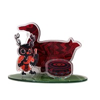 Porte-clés magnétique en acrylique Toplin 005-DIY, design créatif, support photo transparent double face, thème anime et dessin animé, objet de collection