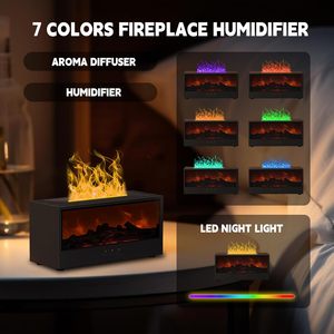 Hương thơm tinh dầu lò sưởi khuếch tán đầy màu sắc ngọn lửa khuếch tán lửa trại lò sưởi tạo độ ẩm với điều khiển từ xa cho văn phòng nhà - Product Image 3