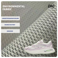 Tissu en maille 100 % polyester de qualité supérieure 350 g/m² résistant à l'usure et anti-déchirure pour la fabrication de chaussures de sport et de chaussures décontractées