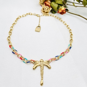 Collier pendentif libellule HC Ask Catalog, collier à chaîne coloré, bijoux pour femmes, haute qualité 316L, unisexe, <span class=keywords><strong>uno</strong></span> <span class=keywords><strong>De</strong></span> <span class=keywords><strong>50</strong></span>, vente en gros - Product Image 2