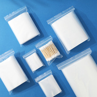 Sacs refermables en plastique PE transparents et réutilisables, personnalisables, pour fournitures médicales, aliments, vêtements, emballages de spécimens à risque biologique