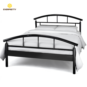 Set di Mobili per Appartamenti Arredati, Camere d'Albergo e Ostelli, <span class=keywords><strong>Letto</strong></span> Matrimoniale in Metallo dal Design Moderno per 2 Persone, Certificato CE - Product Image 3