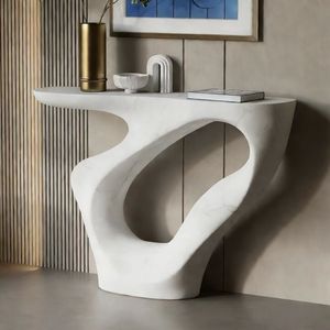 Table <span class=keywords><strong>console</strong></span> moderne minimaliste de luxe léger - Décoration <span class=keywords><strong>murale</strong></span> pour entrée, salon, couloir - Product Image 5