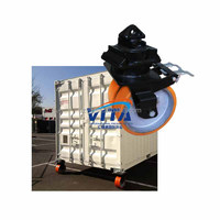 Roulettes universelles de conteneur d'expédition Super Heavy Duty noyau en fonte polyuréthane acier montage latéral pivotant rigide industriel