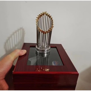 Major League Baseball <b>Trophy</b> Display Box Set Silver Alloy <b>Engraved</b> Unisex Jewelry Collectible - Product Image 4