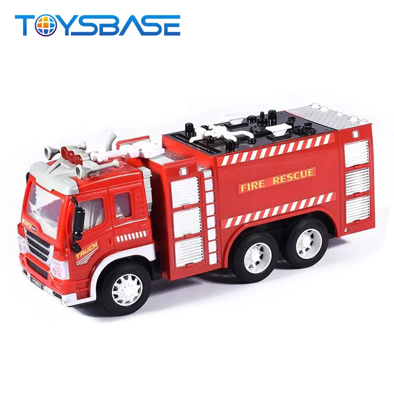 Wholesale Remote Control 4ch Rc Engine Rescue Plastic Fire Fighter Truck Toy