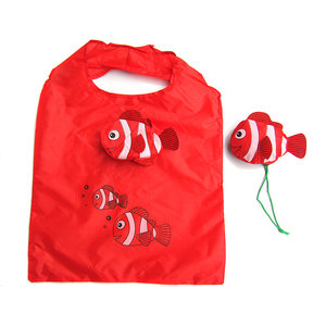 Nuovo logo personalizzato stampa promozionale poliestere <span class=keywords><strong>pesce</strong></span> shopping tote bag donna borsa pieghevole riutilizzabile drogheria eco shopping Bags stock - Product Image 4