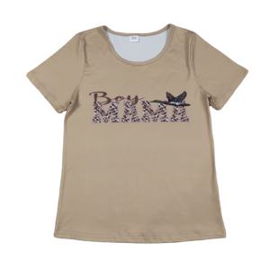 GT1512 RTS Brown Camo <b>Boy</b> Mama Print Boutique Wholesale 2-Piece Natural Waist Adult Women Sleeveless Top - Product Image 1