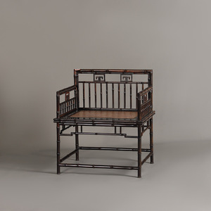 Ming Style Bamboo Rattan Tea <b>Table</b> Set Rectangular 6 Seater For Restaurant Study Use - Product Image 3