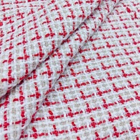2025 nouveau tissu de Tweed multicolore tissé Jacquard teint en fil coloré pour vêtements maison Textile mariage