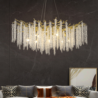 Fabricant de lustres modernes en cristal Asfour durables personnalisés Lampe de bar Décoration rétro Lustre de restaurant Plafonnier
