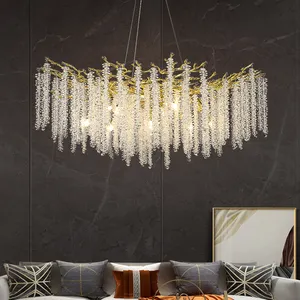 Manufacturer Customized Durable Asfour Crystal Modern Chandeliers Lamp Bar Retro Decoration Restaurant Chandelier Ceiling Light