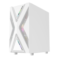 Ruix P30 New Design Mid Tower Computer Case Side Clear View ATX Motherboard Desktop Gaming PC Cabinet Office Case in Stock