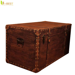 Meubles de salon, de pub, de club, de studio, de style vintage industriel rétro, de qualité supérieure, avec coffre à cigares vintage, table basse - Product Image 6