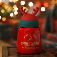 Panier-cadeau de Noël personnalisé avec logo, panier en osier tressé avec un pomme en peluche de Père Noël pour femme, petite amie, amies, sœur