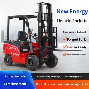 Carretilla elevadora eléctrica Xingcha, apilador hidráulico de 2 toneladas, 1100mm de longitud de horquilla, pequeña tracción en las cuatro ruedas, cargador interior, nueva condición de carga - Product Image 4