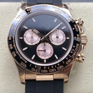 Reloj Mecánico de Súper Calidad, 40 mm, Fábrica QF, 126519, Acero 904L, Movimiento 4131, Oro Rosa, Peso 155 g, Cronógrafo, Esfera Negra Panda - Product Image 1