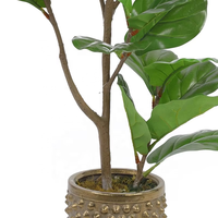 OH ARTS Factory Plantes artificielles en plastique, Ficus lyrata en pot, Faux Ficus en pot, Décoration extérieure, Type palmier pour la maison