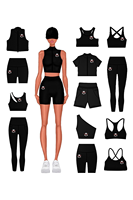 Ensemble de shorts de yoga sans couture légers à bretelles spaghetti réglables blancs OEM, vêtements de sport pour femmes, tissu extensible, vêtements de sport