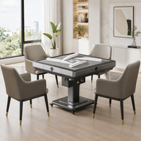 Nouvelle table de mahjong pliable intelligente de style montagnes russes, table de jeu d'échecs et de cartes, table de salle à manger à usage double pour la maison