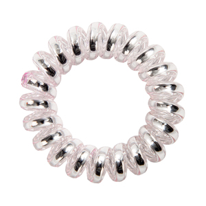 Bandeau de cheveux en plastique avec Logo personnalisé, chouchous en <span class=keywords><strong>spirale</strong></span>, bandes élastiques, Bracelet, nœuds de cheveux bouclés pour femmes - Product Image 4