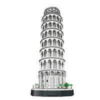 Set de Bloques de Construcción Personalizado de la Torre Inclinada de Pisa, 7652 Piezas, 112 cm de Altura, Modelo de Arquitectura Famosa, Juguete STEM, Marca Privada
