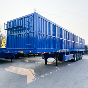 Semirremolque de Caja de Acero de 14m con Suspensión Mecánica de 4 Ejes, Capacidad de 60 Toneladas para Mercancías Voluminosas, Caja de Carga Reforzada de 2m de Altura - Product Image 2