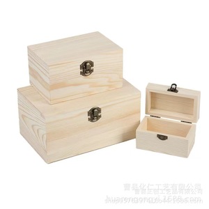 กล่องไม้สนแบบเปิดฝา 10x15x8 ซม. สำหรับเก็บเครื่องประดับ จัดระเบียบบนโต๊ะ บรรจุภัณฑ์ทั่วไป - Product Image 5