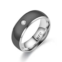 Multifunktionaler Türschloss-Schlüssel Social Media Sharing 213 Chip NFC Ring RFID Schwarzer Keramik Smart Fingerring