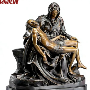 Sculpture religieuse catholique d'extérieur - Modèle de Jésus-Christ en bronze poli grandeur nature personnalisé SYKD007 Art religieux d'extérieur S - Product Image 6