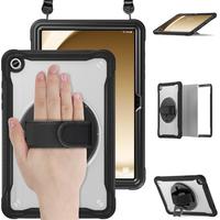 Étui de protection plat en TPU pour PC avec support invisible pour Samsung A11, coque de protection intégrale avec cordon de transport