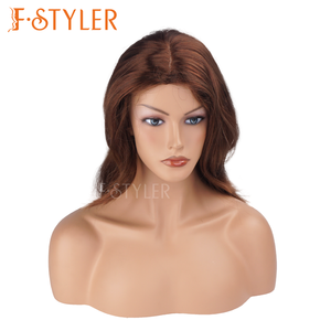 FSTYLER naturel lâche ondulé <span class=keywords><strong>cheveux</strong></span> longs pour les femmes <span class=keywords><strong>mi</strong></span> séparation brun foncé blond fibre synthétique perruques usine en gros perruque de fête - Product Image 4