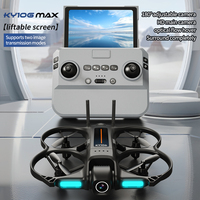 Mini-drone aérien KY106 avec écran, télécommande, positionnement par flux optique, quadricoptère en plastique, caméra HD et évitement d'obstacles pour enfants