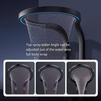 Panneau de douche mural en laiton multifonctionnel avec cascade et pluie, grand système de douche LED, design moderne et luxueux