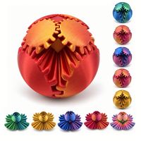 3D Printed Sensory Fidget Ball Gear Sphere Fidget Toy Spinning Mechanical Desk Companion
