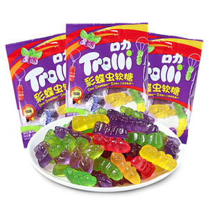 Custom Bulk Colorful Gummy <strong>Candy</strong> Sour Brite Crawlers for Holiday Celebration Fruity Flavor Packaged in Bags Ingredients <strong>Sugar</strong> - Product Image 3