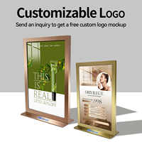 Présentoir de support de menu personnalisé support d'affichage de carte de visite publicitaire A4 A5 double face porte-panneau de table