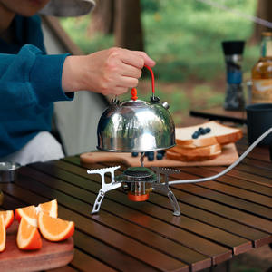 Fornello da campeggio antivento fornello a Gas da campeggio con contenitore di combustibile adattatore per stufa pieghevole per Backpacking all'aperto Picnic - Product Image 2