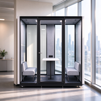 Pod Kantor Kedap Suara, Booth Isolasi Akustik, Pod Kerja Pribadi Fokus, Lampu Sensor Aktif untuk Tempat Kerja Modern Berdesain Terbuka