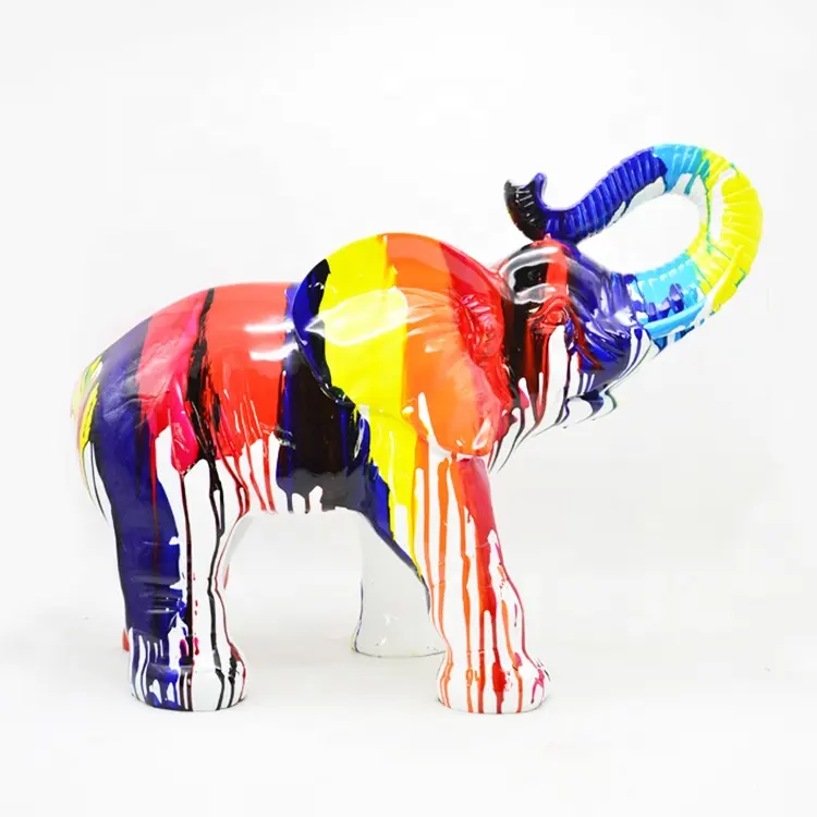 Fornitori di arte e artigianato creativo disegno a mano scultura animale regalo di apertura ufficio figurine di elefante decorazione d'arte