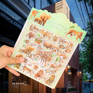 Cartoon Pet Waterproof <b>Sticker</b> <b>Sheets</b> Irregular Shape Gloss Lamination Home Decoration - Product Image 4